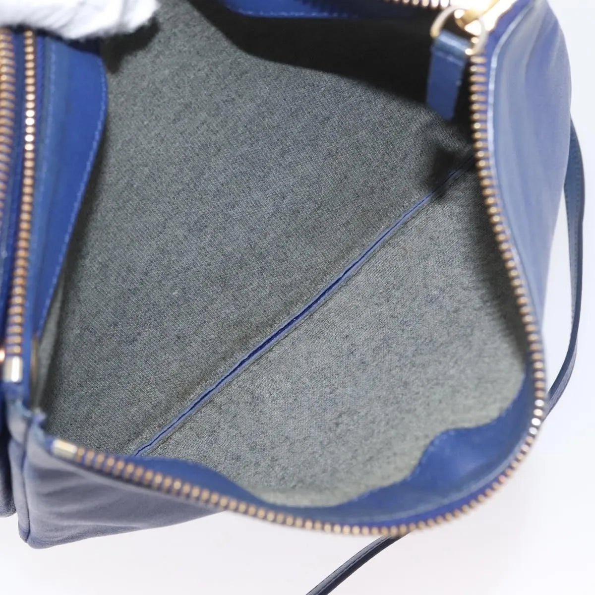 Celine Trio Leather, Blue, Leather, Shoulder Bag