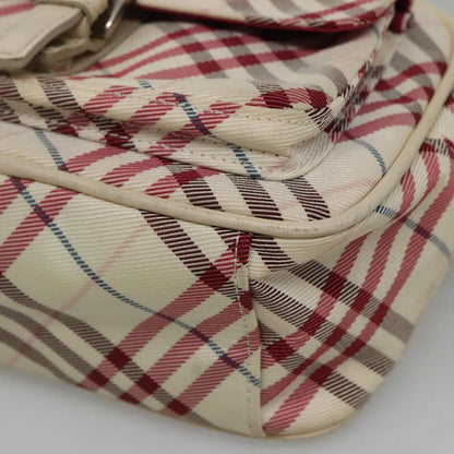 Burberry Nova Check Blue Label Nylon, White, Nylon, Shoulder Bag