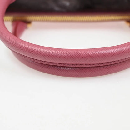 Prada Double Zip Lux Tote Saffiano Leather, Pink, Leather, Handbag