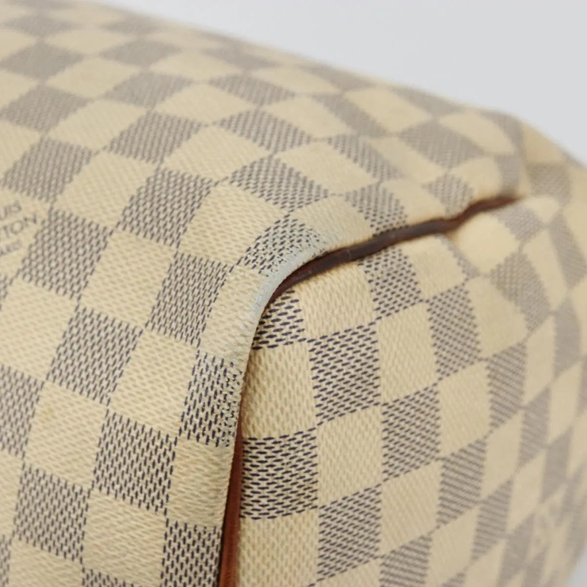 Louis Vuitton Speedy Damier, White, Canvas, Handbag