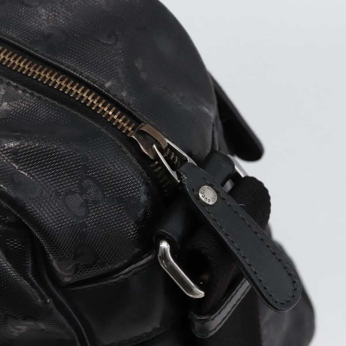 Gucci Zip Messenger GG Imprime, Black, Canvas, Shoulder Bag