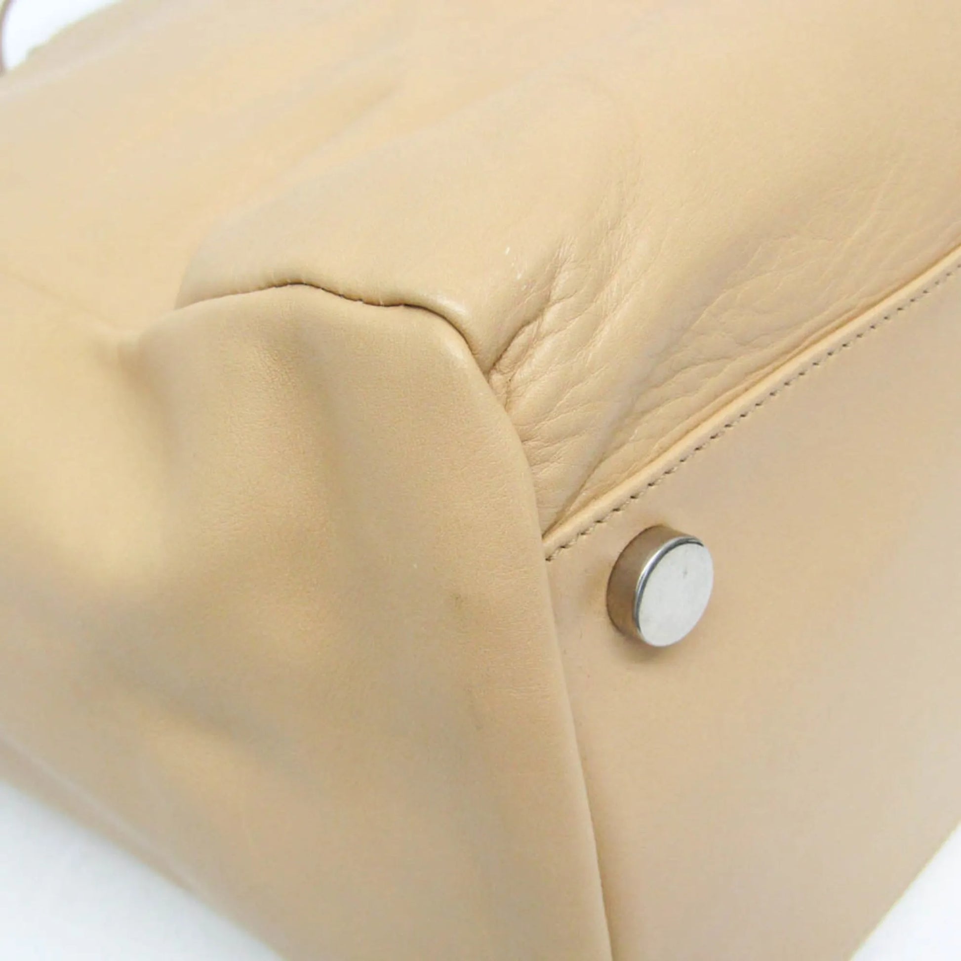 Saint Laurent Reversible East West Shopper Tote Leather, Beige, Leather, Tote Bag
