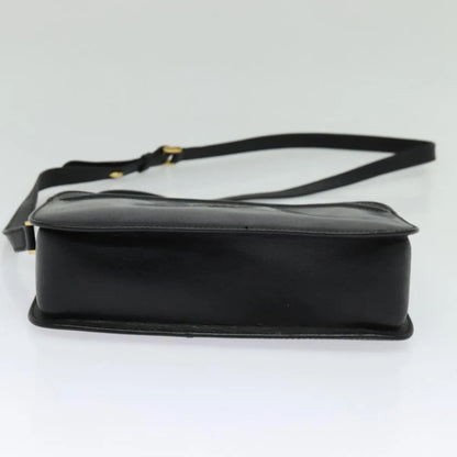 Gucci Vintage Leather, Black, Leather, Shoulder Bag