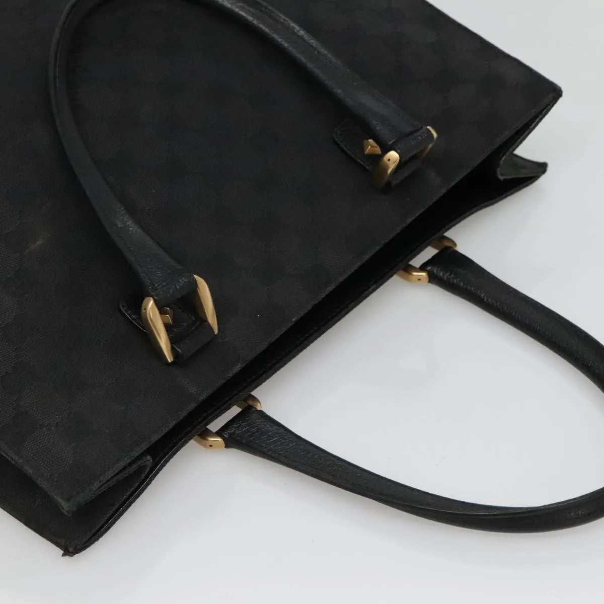 Gucci Nailhead Tote GG Canvas, Black, Canvas, Tote Bag