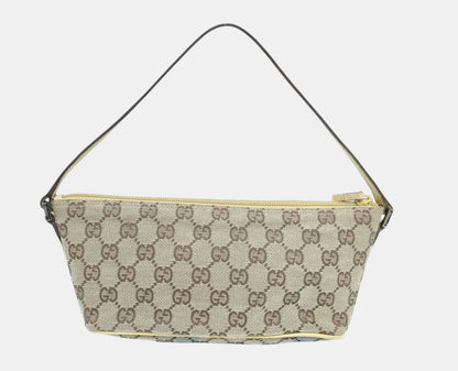 Gucci Vintage Boat Pochette GG Canvas, Beige, Canvas, Clutch