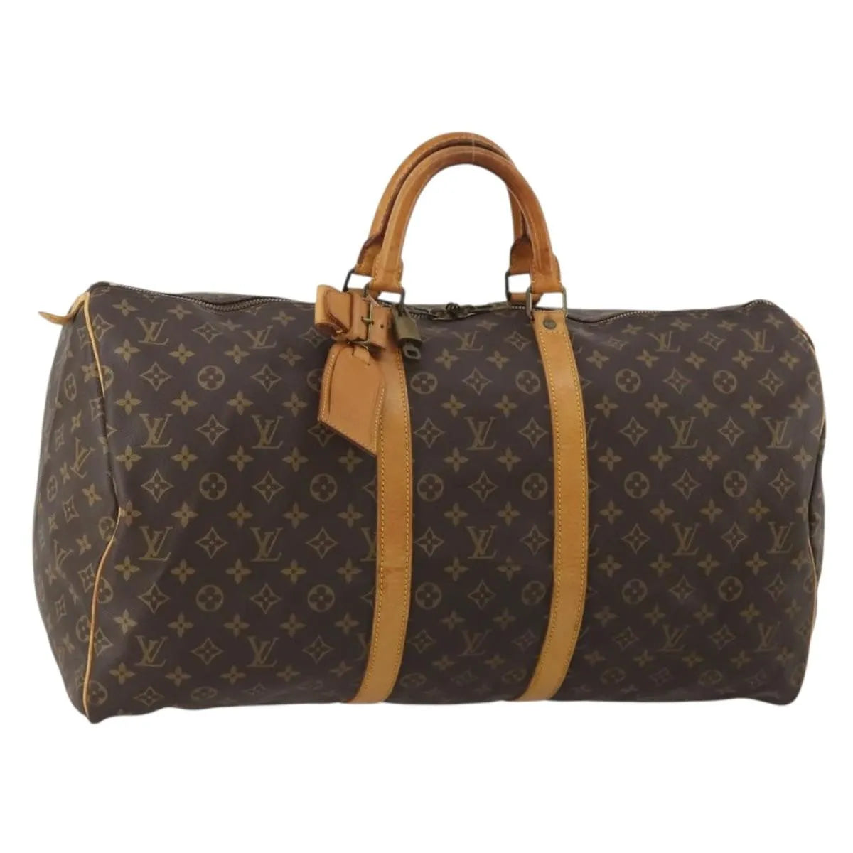 Louis Vuitton Keepall Canvas, Brown, Canvas, Travel Bag