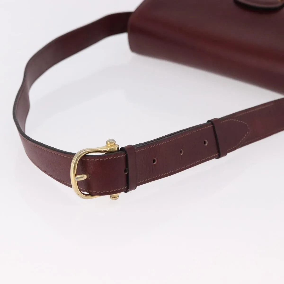 Celine Horse Carriage Leather, Burgundy, Leather, Shoulder Bag