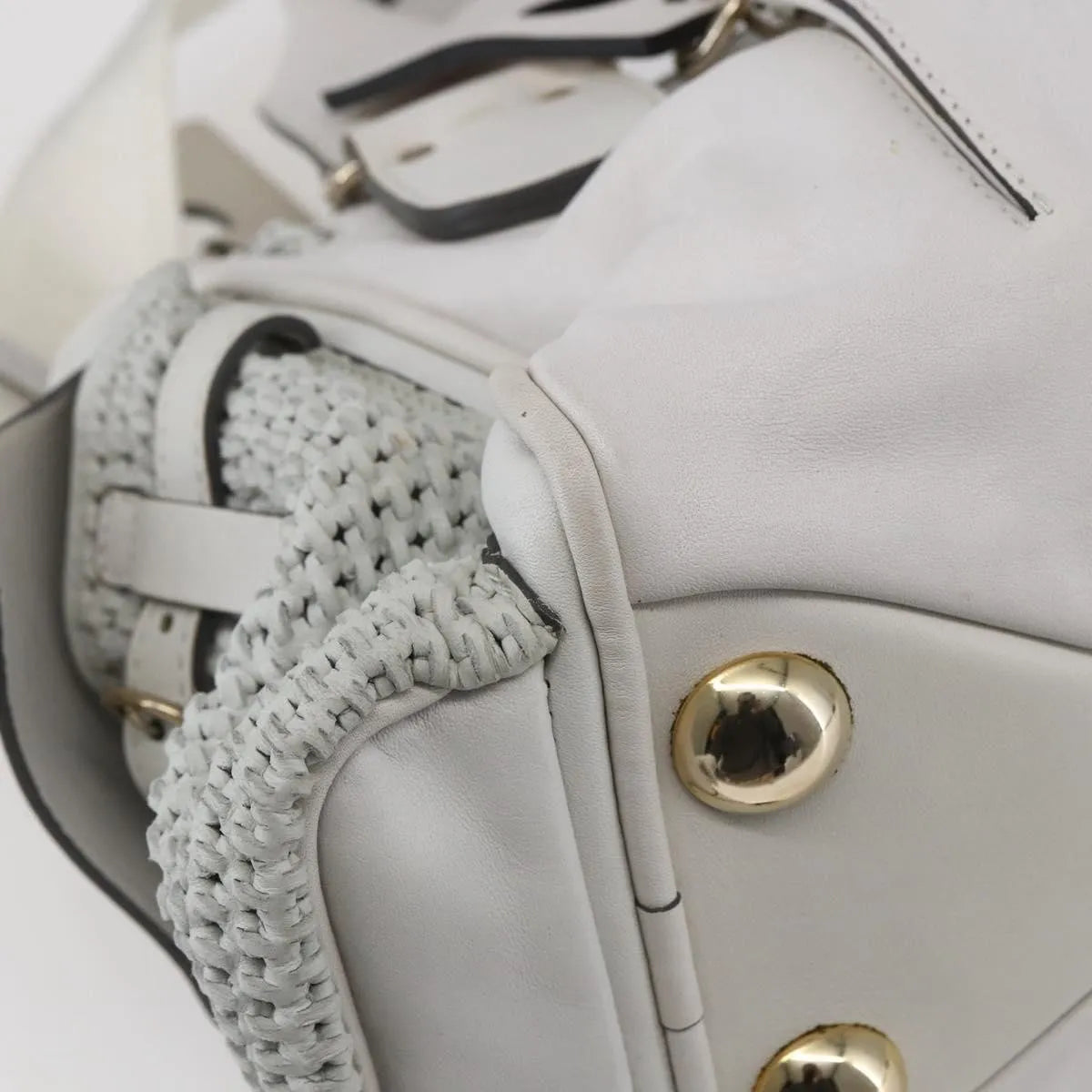 Chloe Vintage Leather, White, Leather, Shoulder Bag
