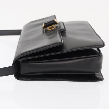 Gucci Vintage Leather, Black, Leather, Shoulder Bag