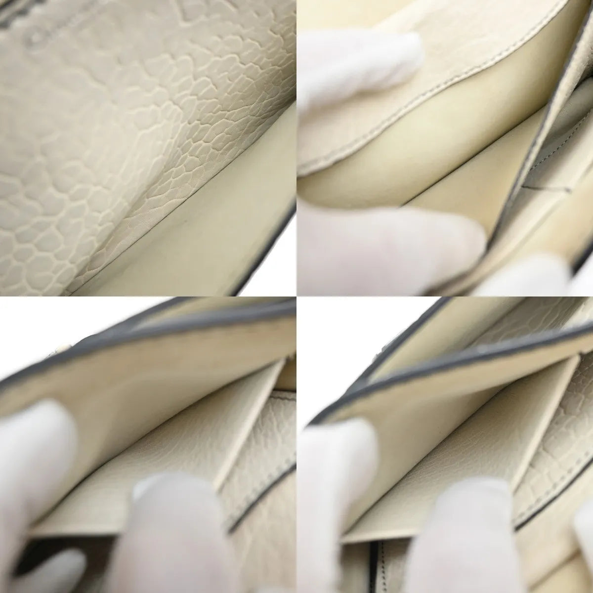 Christian Dior J'Adior Flap Canyon Grained Lambskin with Mosaic Detail, White, Leather, Shoulder Bag