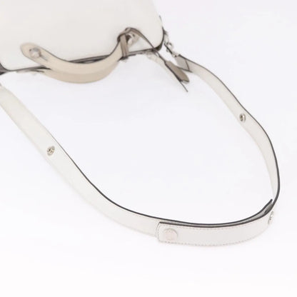 Fendi By The Way Satchel M, White, Leather, Crossbody Bag