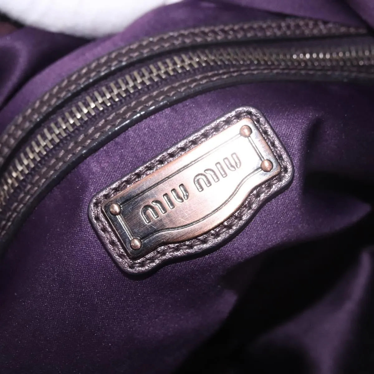 Miu Miu Hobo Woven Leather, Purple, Leather, Handbag
