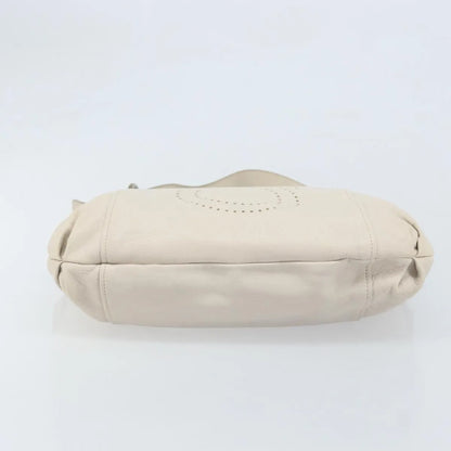 Salvatore Ferragamo Vintage Gancini Hobo Leather, White, Leather, Shoulder Bag