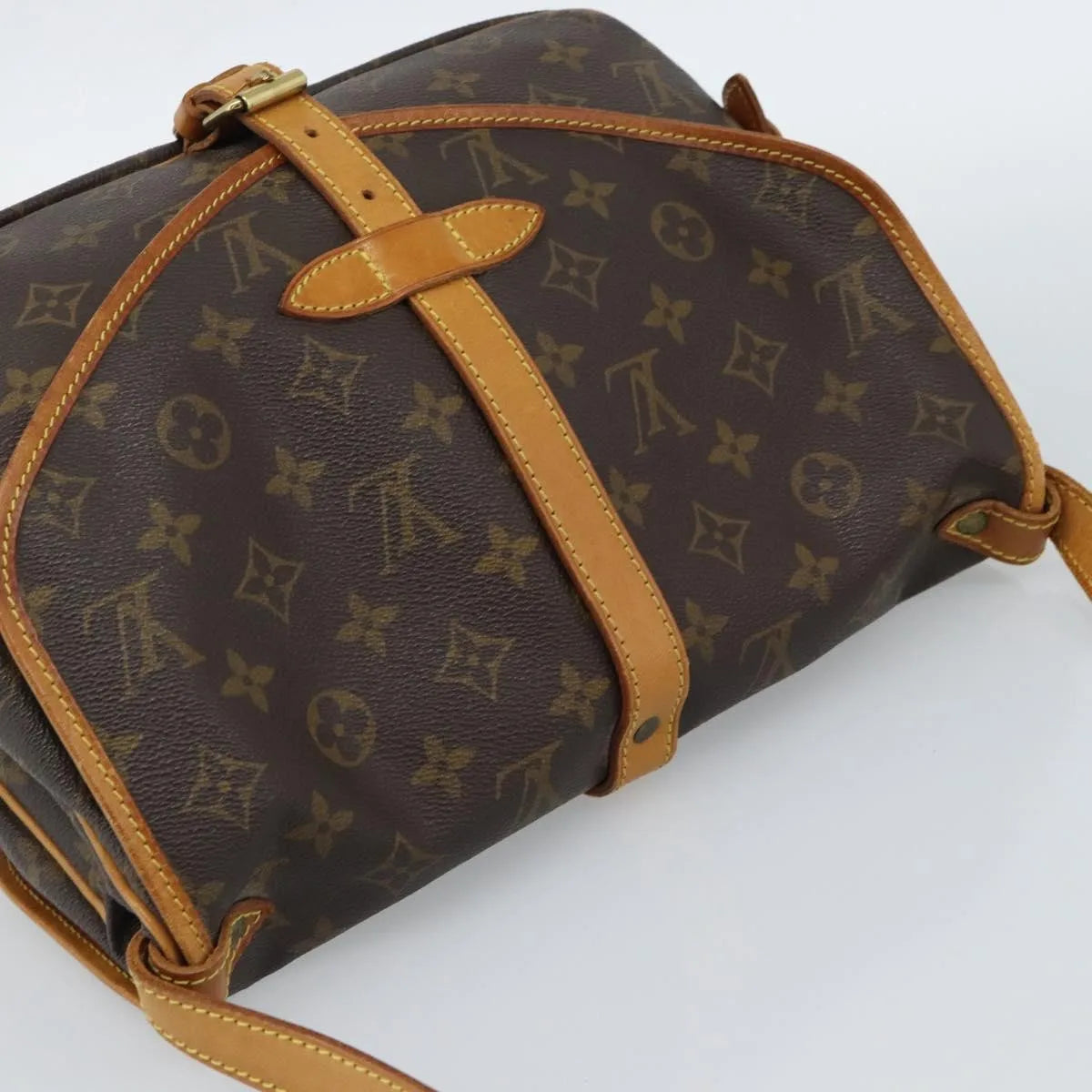 Louis Vuitton Saumur Monogram Canvas, Brown, Canvas, Shoulder Bag