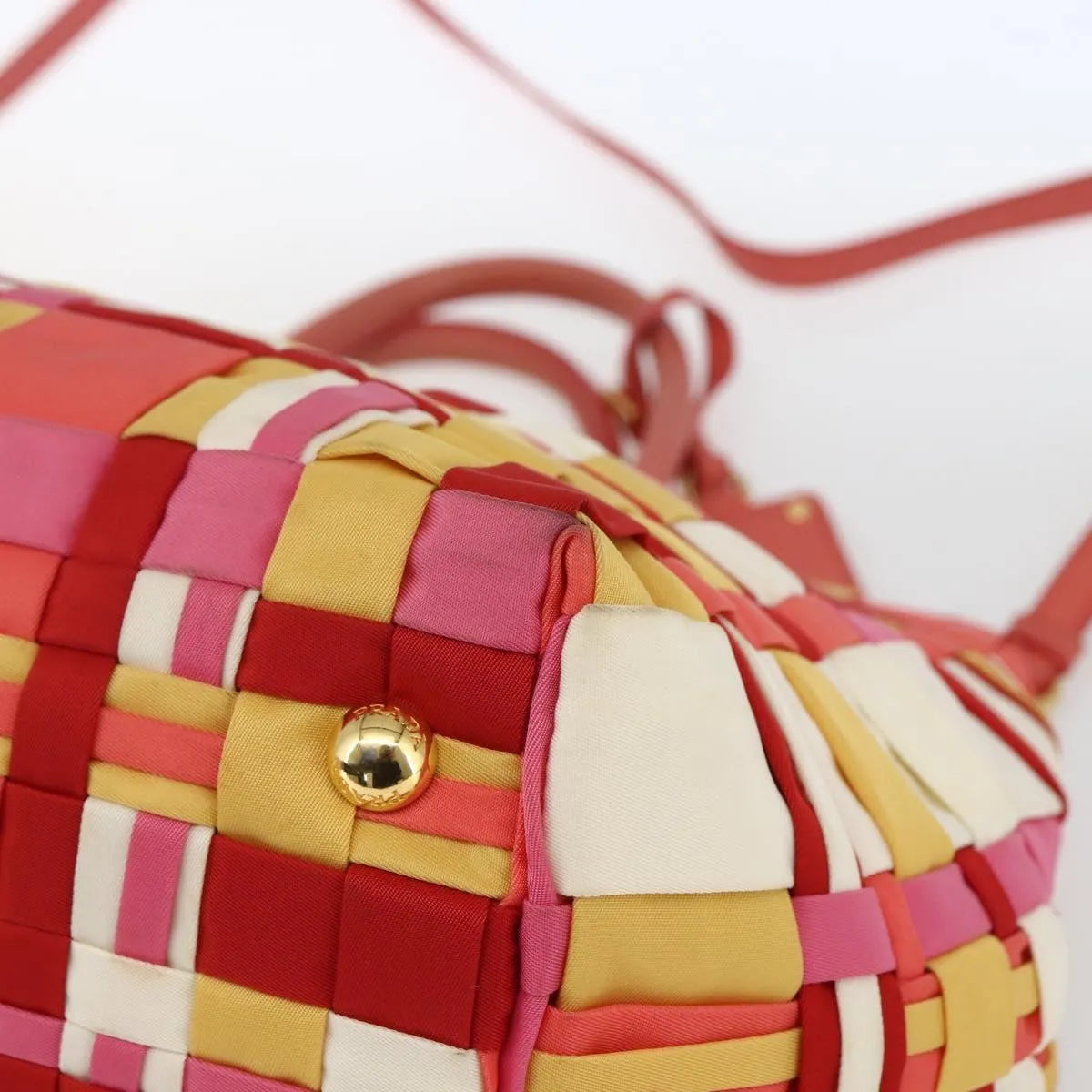Prada Open Convertible Tote Woven Tessuto, Multicolour, Nylon, Tote Bag