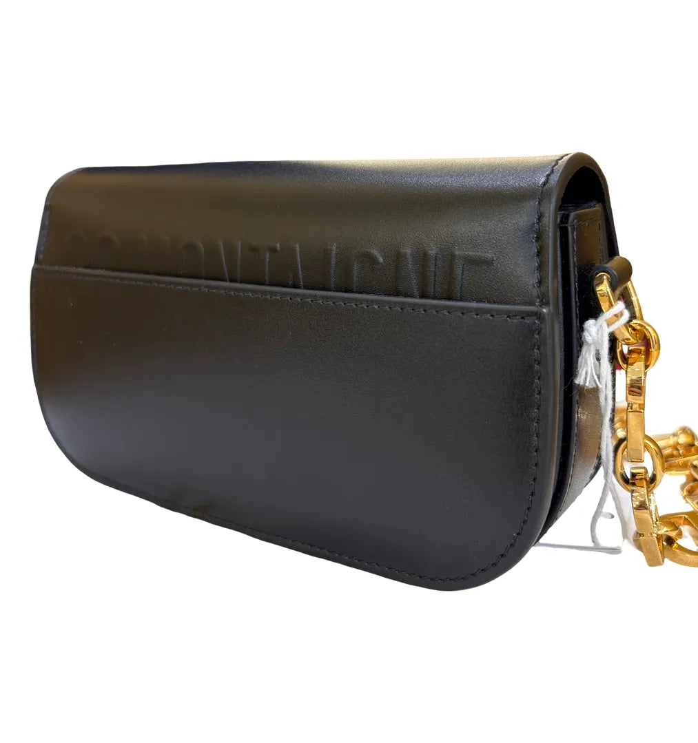 Christian Dior 30 Montaigne Avenue Leather, Black, Leather, Handbag