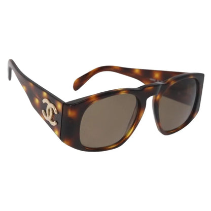Chanel Logo CC Plastic, Brown, Plastic, Sunglasses