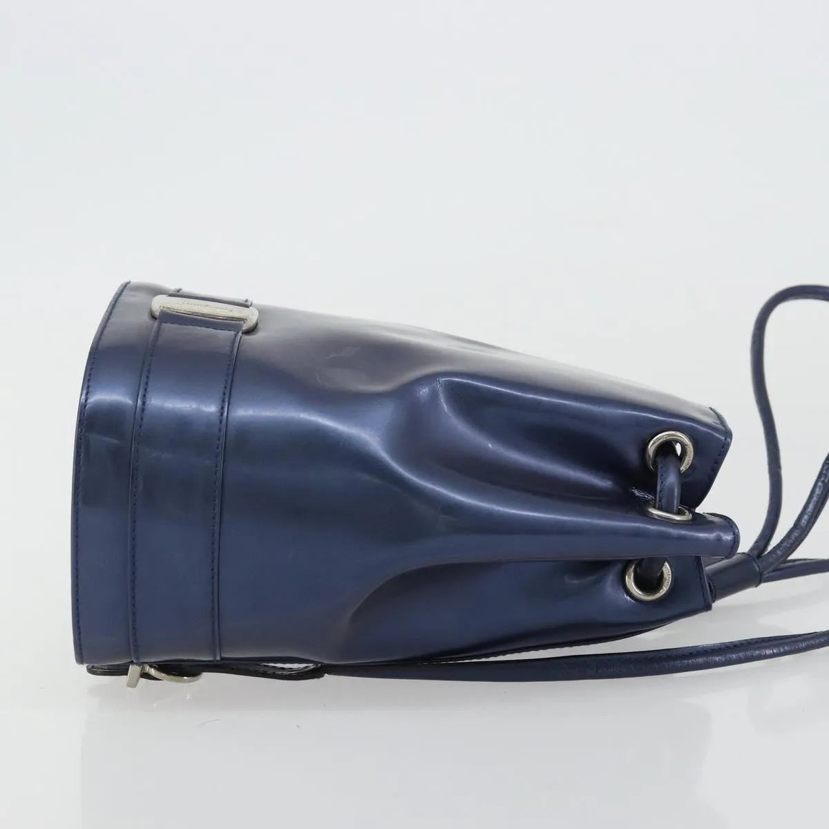 Salvatore Ferragamo Vala Patent Leather, Navy, Patent Leather, Backpack