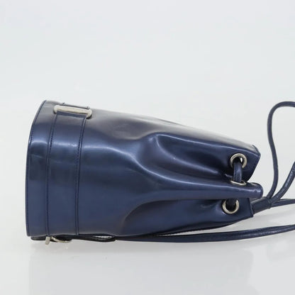 Salvatore Ferragamo Vala Patent Leather, Navy, Patent Leather, Backpack