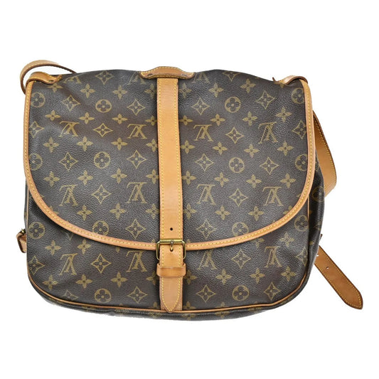 Louis Vuitton Saumur Monogram Canvas, Brown, Canvas, Shoulder Bag