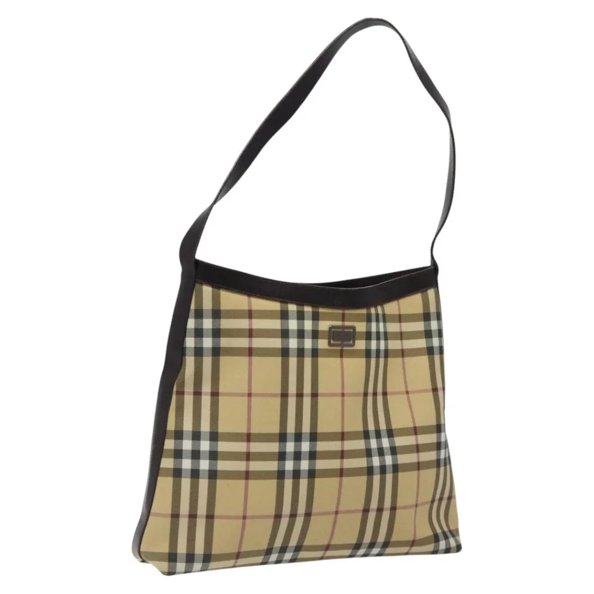 Burberry Nova check Canvas and Leather, Beige, Canvas, Shoulder Bag