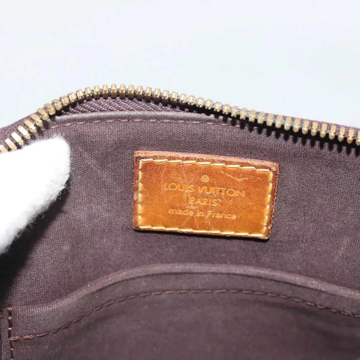 Louis Vuitton Alma Patent Leather, Brown, Patent Leather, Handbag