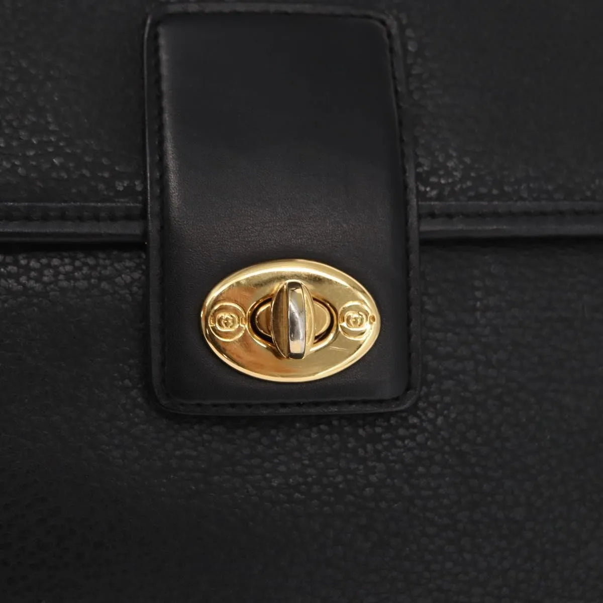 Gucci Vintage Leather, Black, Leather, Handbag