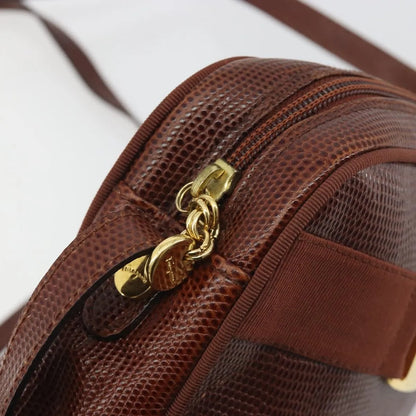 Salvatore Ferragamo Vara Bow camera Leather, Brown, Leather, Shoulder Bag