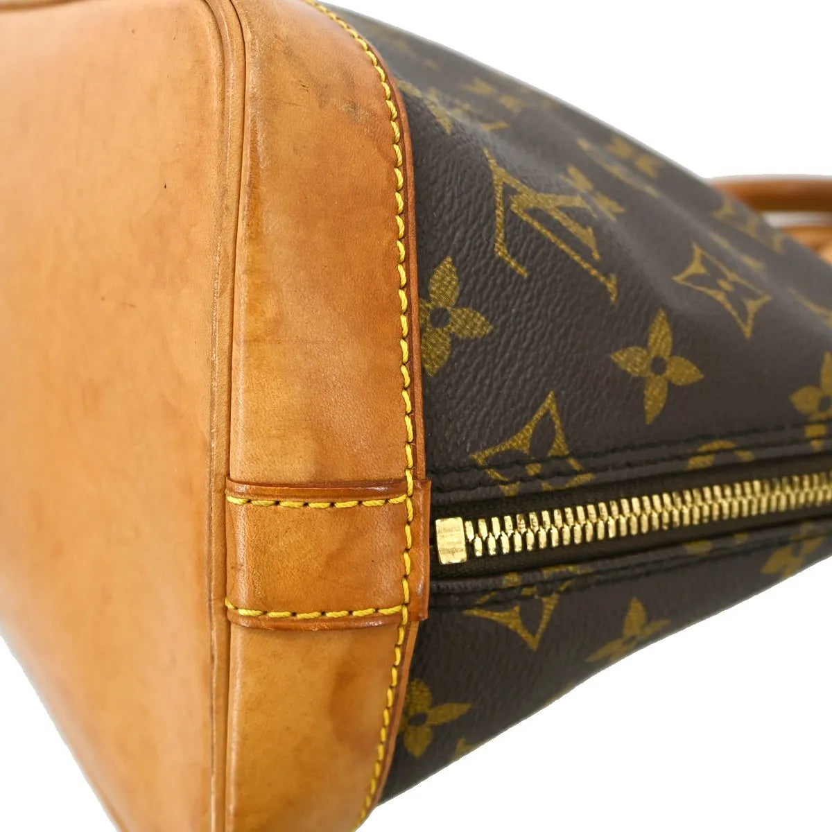 Louis Vuitton Alma Monogram, Brown, Canvas, Handbag