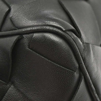 Bottega Veneta Zip Clutch Leather with Intrecciato Snakeskin Detail, Black, Leather, Clutch
