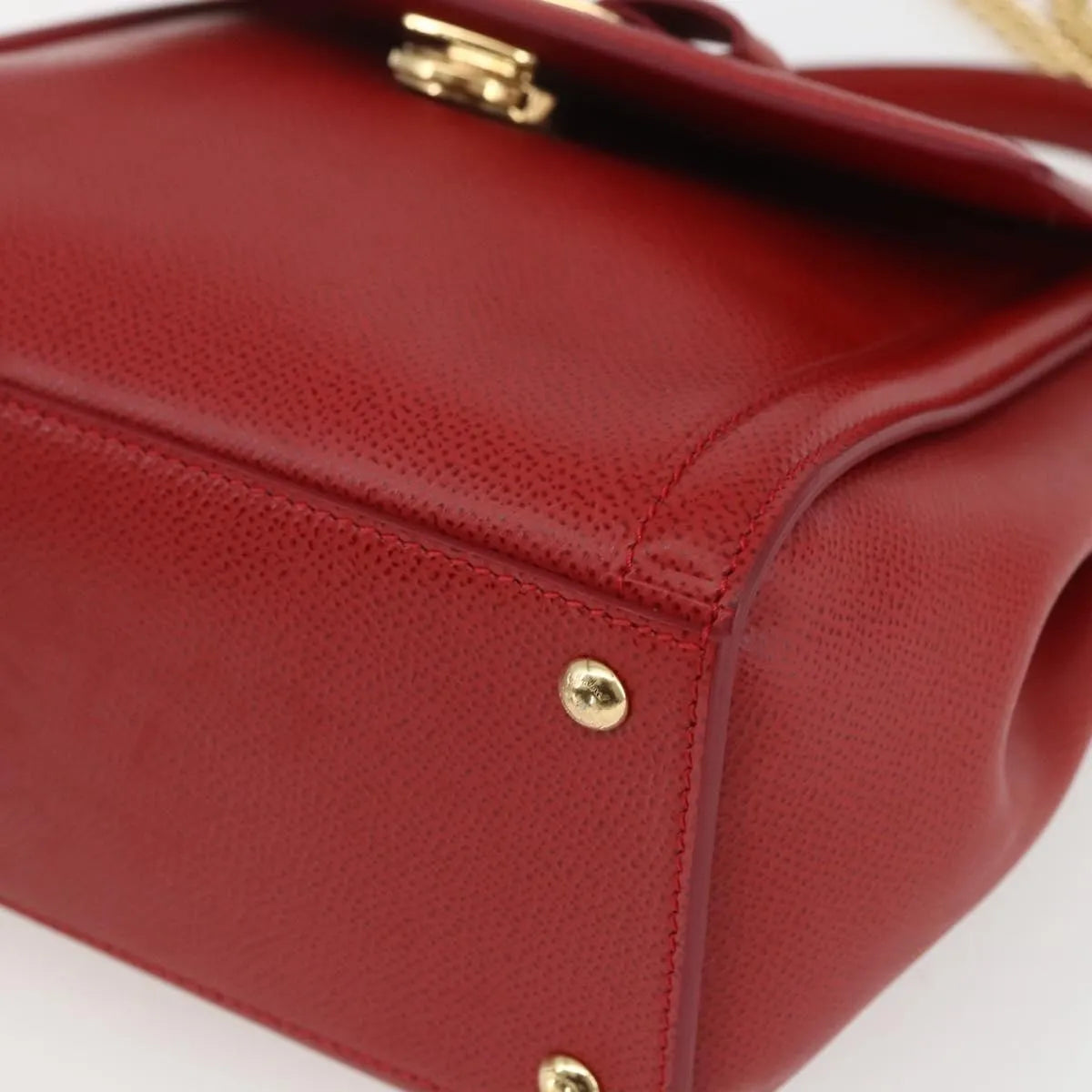 Salvatore Ferragamo Carrie Vara Saffiano Leather, Red, Leather, Shoulder Bag