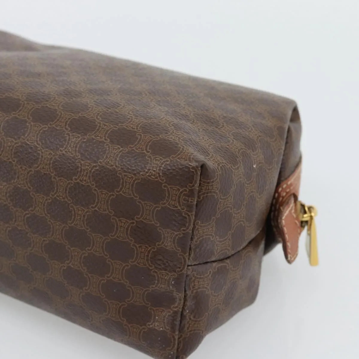Celine C Macadam Canvas, Brown, Canvas, Clutch