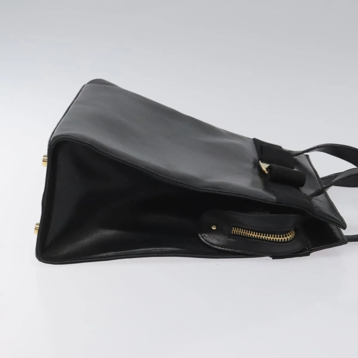 Salvatore Ferragamo Vala Leather, Black, Leather, Shoulder Bag