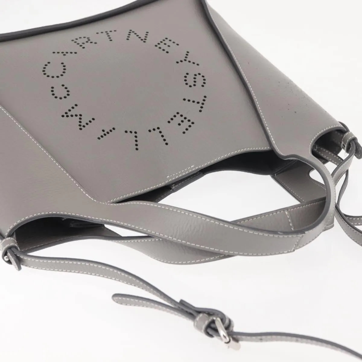 Stella McCartney Alter Tote Leather, Gray, Leather, Tote Bag