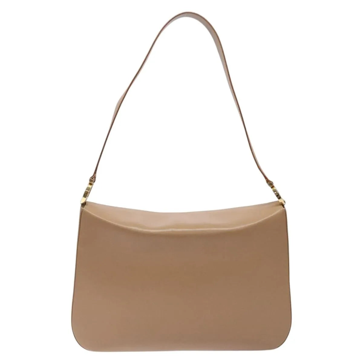 Salvatore Ferragamo Gancini Leather, Beige, Leather, Shoulder Bag
