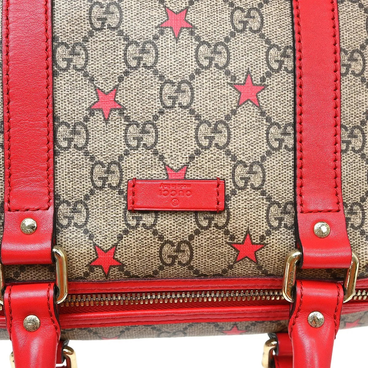 Gucci Vintage Duffle GG Coated Canvas, Beige, Canvas, Handbag