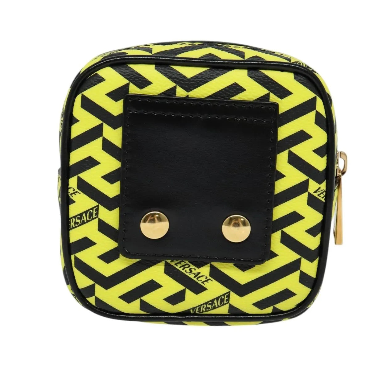 Versace Vintage Clutch Leather, Yellow, PVC, Clutch