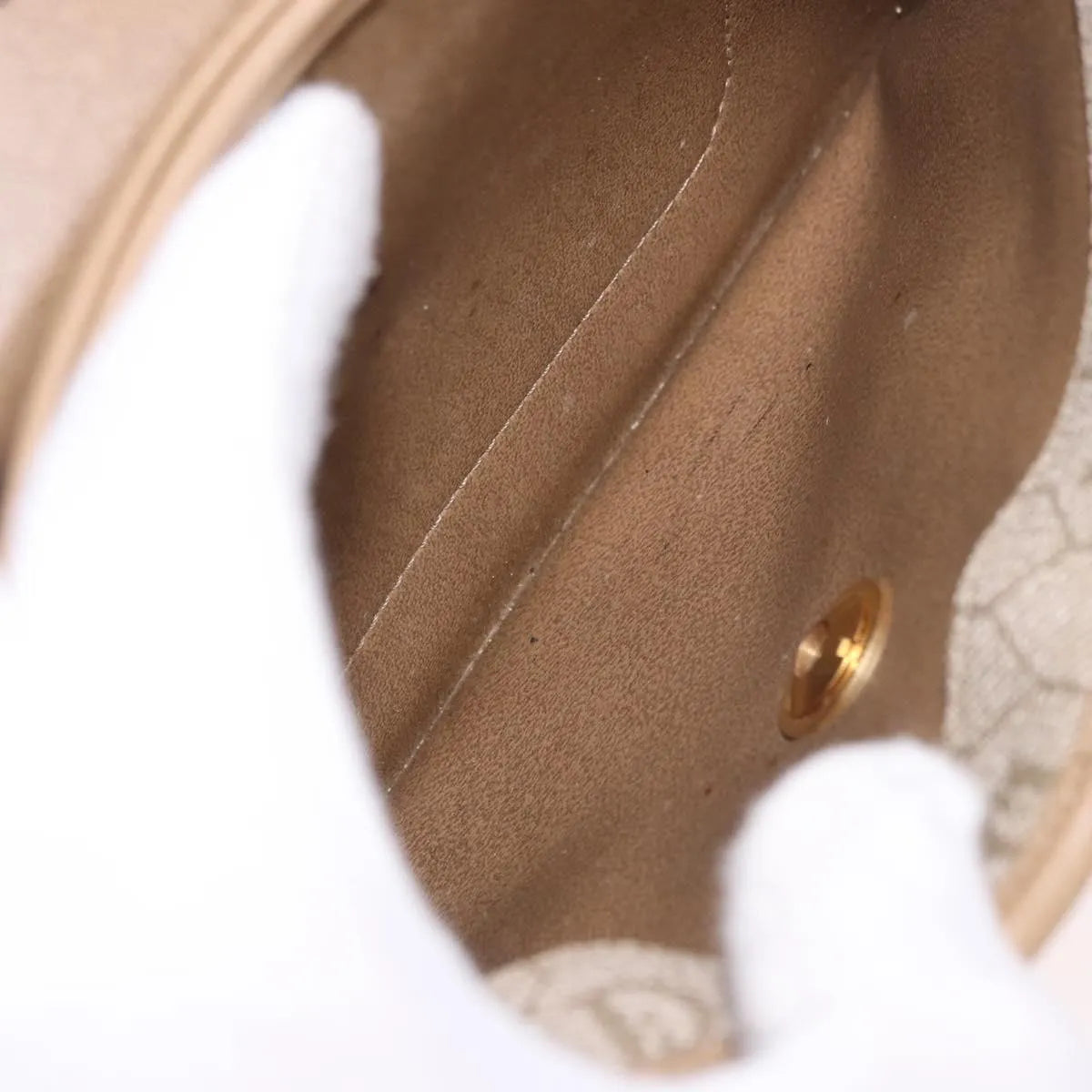Christian Dior Vintage CD Chain Flap Leather, Camel, Leather, Shoulder Bag