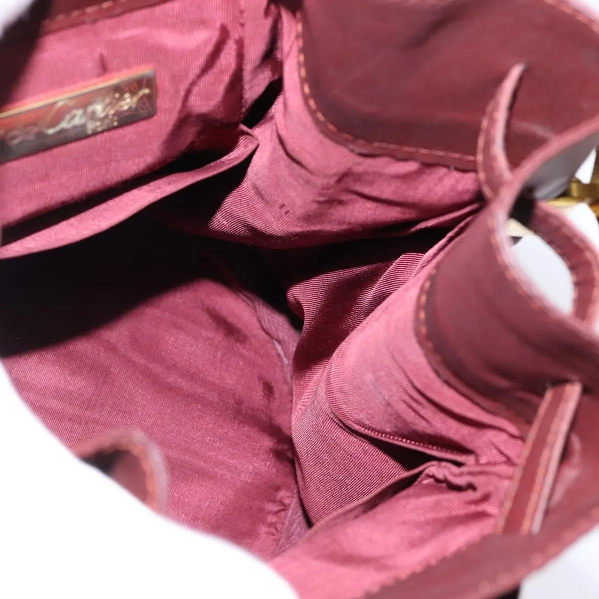 cartier Must de cartier Leather, Burgundy, Leather, Shoulder Bag