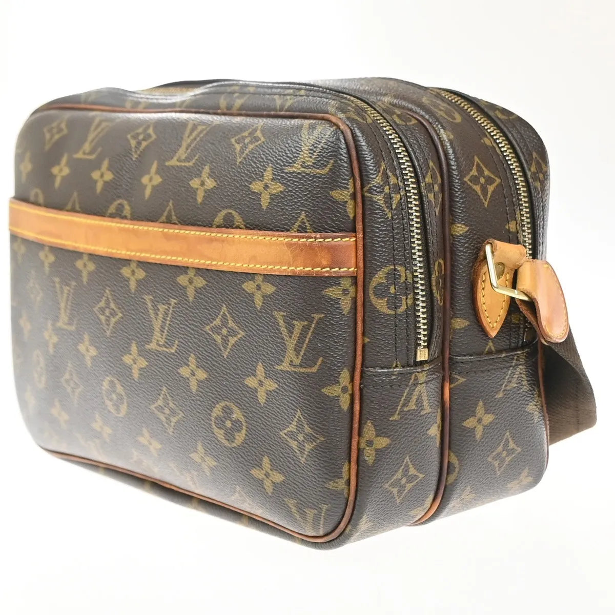 Louis Vuitton Reporter Monogram Canvas, Brown, Leather, Shoulder Bag