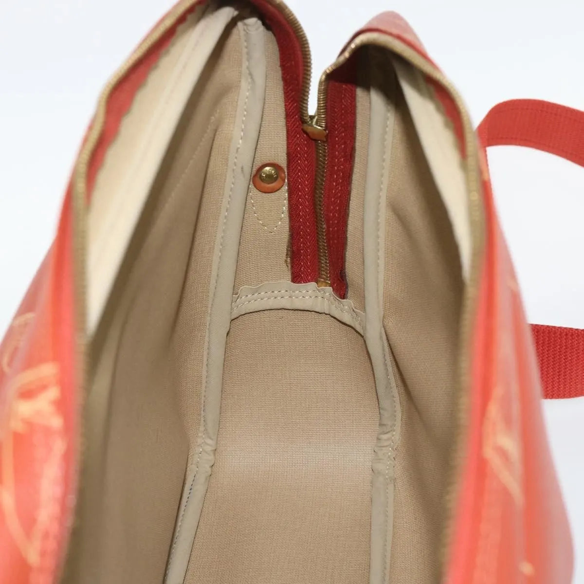 Louis Vuitton Cup Calvi Messenger Coated Canvas, Red, Canvas, Shoulder Bag