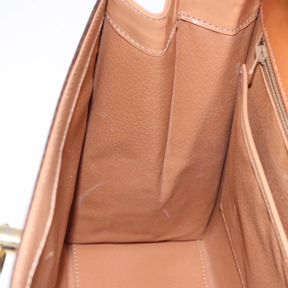 Celine Vintage Macadam Canvas and Leather, Brown, Canvas, Handbag