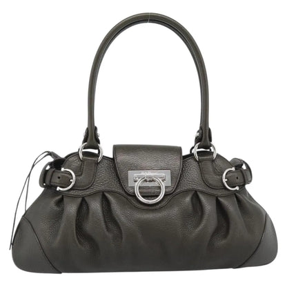 Salvatore Ferragamo Marisa Leather, Khaki, Leather, Handbag
