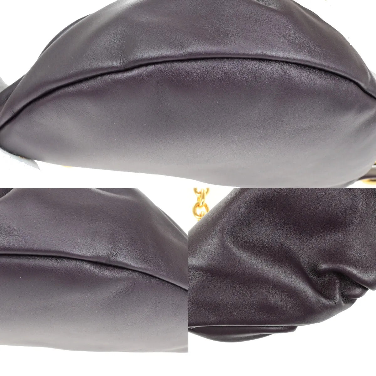 Bottega Veneta The Chain Leather, Burgundy, Leather, Handbag