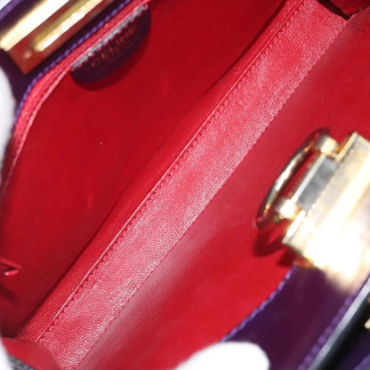 Celine vintage Leather, Purple, Leather, Handbag