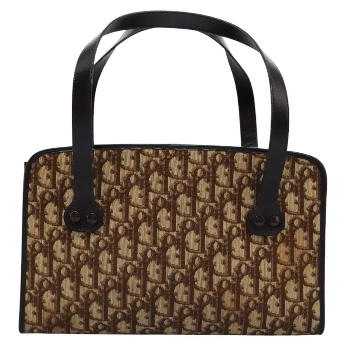Christian Dior Vintage Trotter Canvas, Brown, Canvas, Handbag