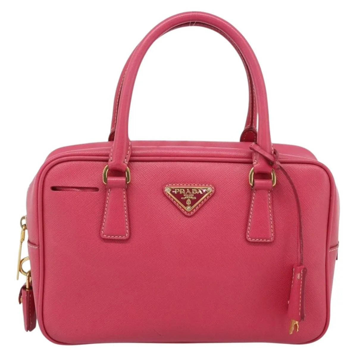 Prada Bauletto Saffiano Leather, Pink, Leather, Handbag