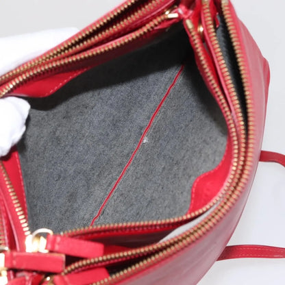 Celine Trio Leather, Red, Leather, Shoulder Bag
