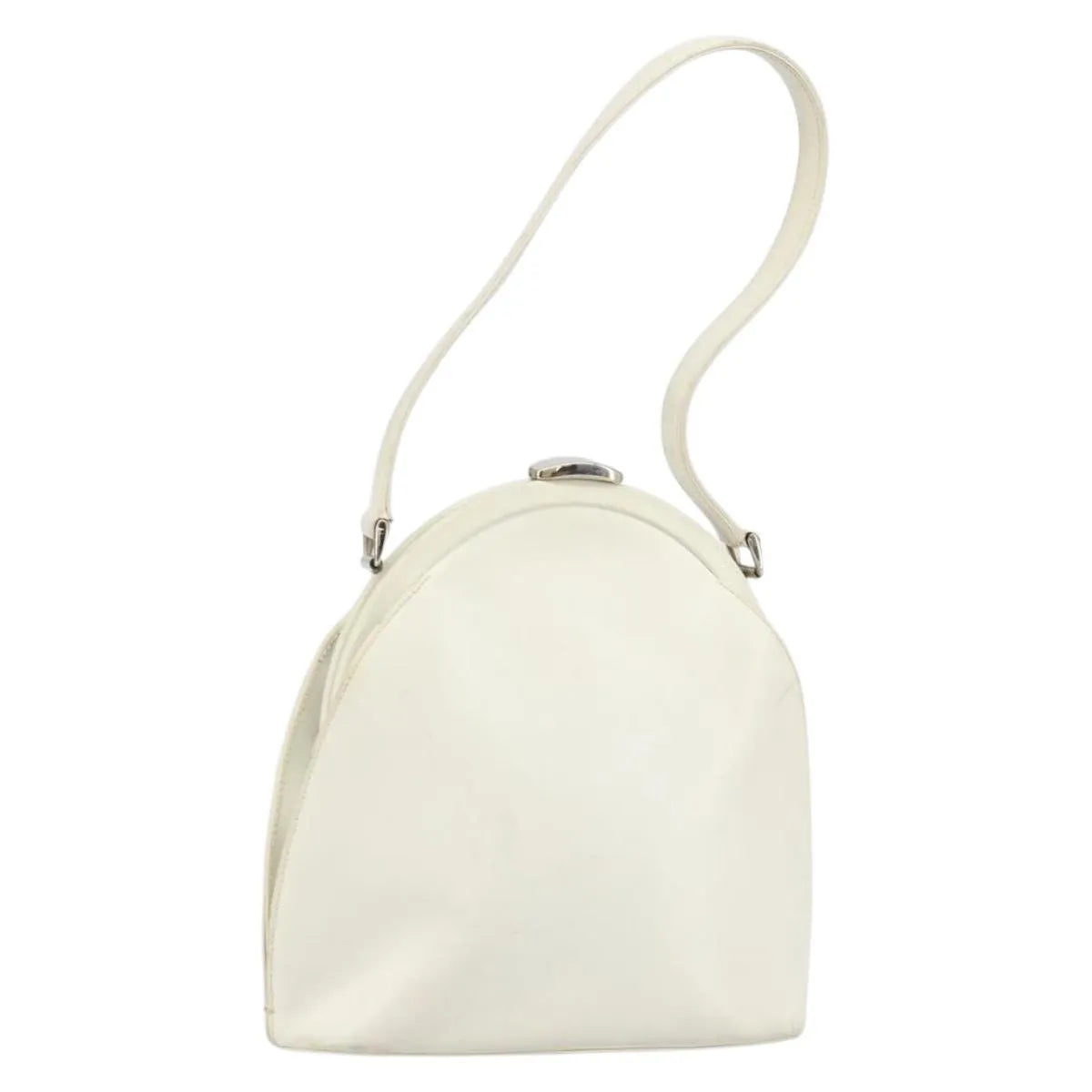 Gucci Vintage Leather, White, Leather, Handbag