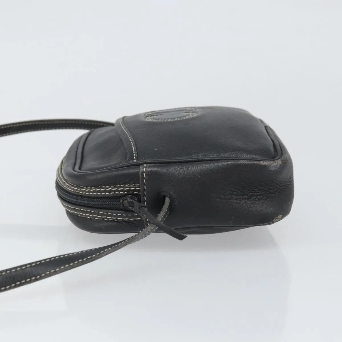 Christian Dior CD Shoulder bag Leather, Navy, Leather, Shoulder Bag